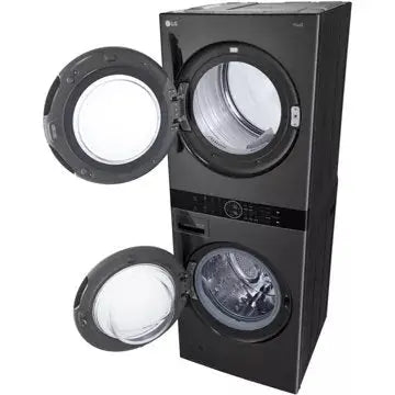 Lave linge séchant hublot 	LG	F761TOWERB Washtower