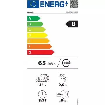 Lave vaisselle encastrable BOSCH	SMI6ZCS22E Serenity Zeolith