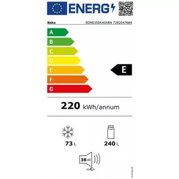Réfrigérateur 2 portes BEKO RDNE350K40XBN