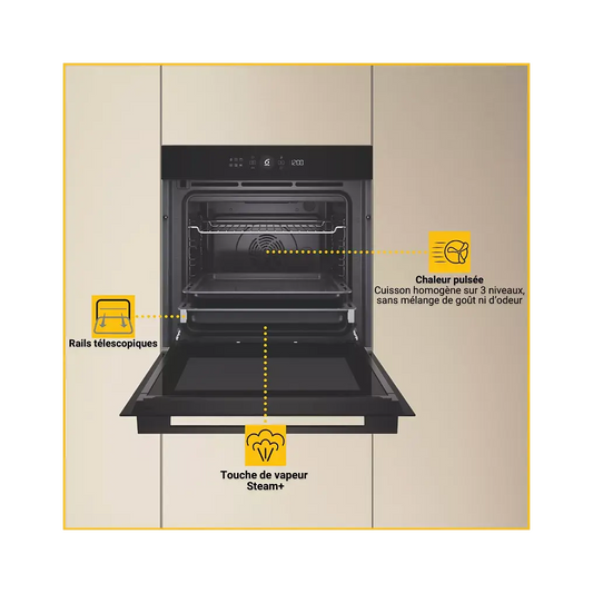 Four encastrable WHIRLPOOL WK5BAFS81PM1S DUMANOIR