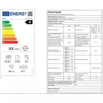 Lave linge hublot 	ASKO W4114C.W/3