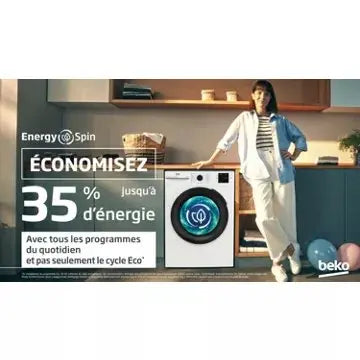Lave linge hublot 	BEKO BM3WFU47411B Energy Spin