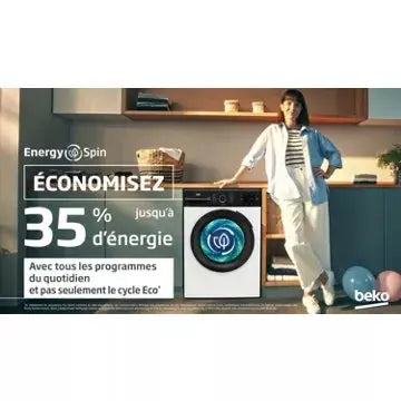 Lave linge hublot 	BEKO BM3WFU390411 Energy Spin