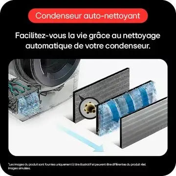 Lave linge séchant hublot  LG F214WT8GRBE Washtower